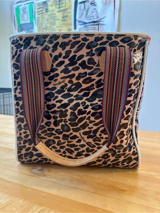 Consuela Handbags - Consuela Leopard Print Tote with Multicolor Straps - Chica Tote